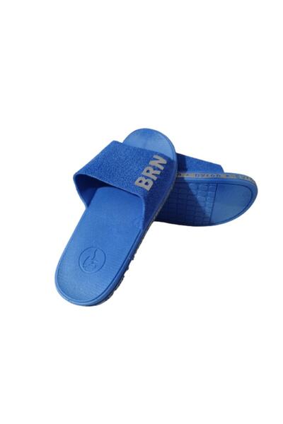 Byron Brn B050-10 Papuci pentru bărbați, albastru, gri, cu talpă anti-alunecare, pentru plajă, piscină, pentru mers zilnic