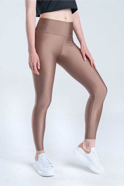 Vienfit Women's High Waist Semi-Shiny Leggings Bronze - Glow Series