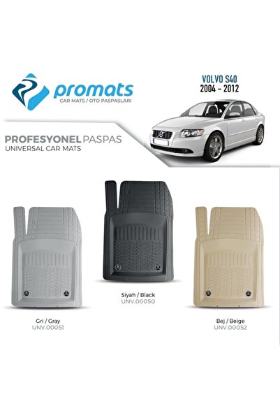 PROMATS Volvo S40 2004-2012 Oto Paspas Profesyonel 4d (gri)