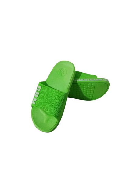 BRN B051-10 Unisex Παιδική Πράσινη Αντιολισθητική Σόλα Θάλασσας Παραλίας Καθημερινές Παντόφλες Περπάτημα
