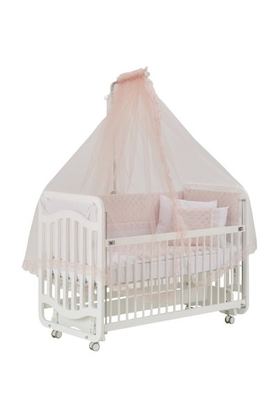 G&G baby Bebek Beşik Cibinliği Pembe Ve Metal Cibinlik Askısı