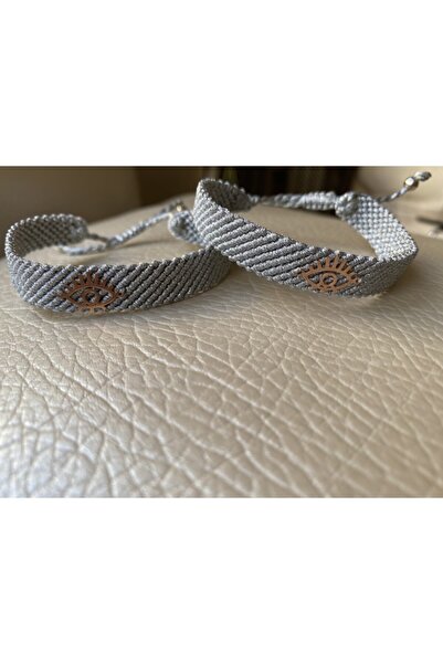 byBUY bijoux Evil Eye Ip Örgü Gümüş Bileklik