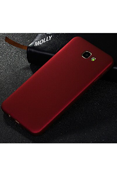 Molly Galaxy J7 Prime 2 Uyumlu Bordo Mat Silikon Kılıf