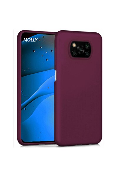 Molly Poco X3 Pro Uyumlu Mürdüm Mat Silikon Kılıf