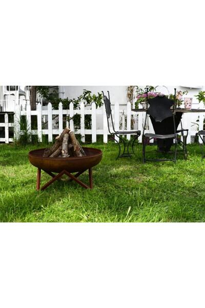 FERBA Corten Fuego 75 Cm Bahçe Şöminesi Ateş Çukuru