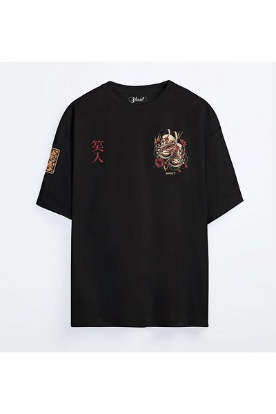 Shout Tricou oversize ediție limitată Mask Kitsune 2022 unisex