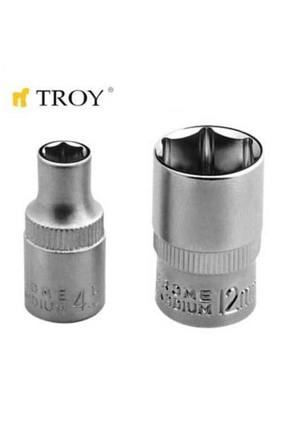 TROY 26143 1/4” Socket (Meter 5.0mm-diameter 11.8mm-length 25mm)