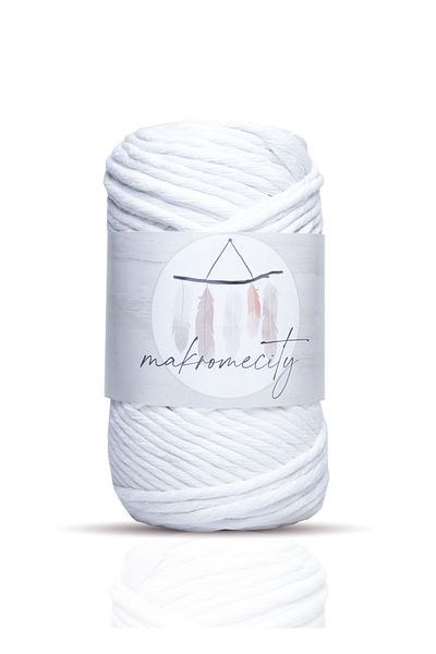 Makromecity Premium Taranan Macrame Twine 3mm Makrame Tearable Hobby Twine Σετ 3 Λευκό Τζιν Μπλε Μωρό Ροζ