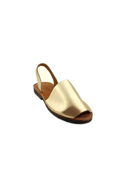 DaphneSandals Handmade Genuine Leather Gold Women's Sandals - 1001
