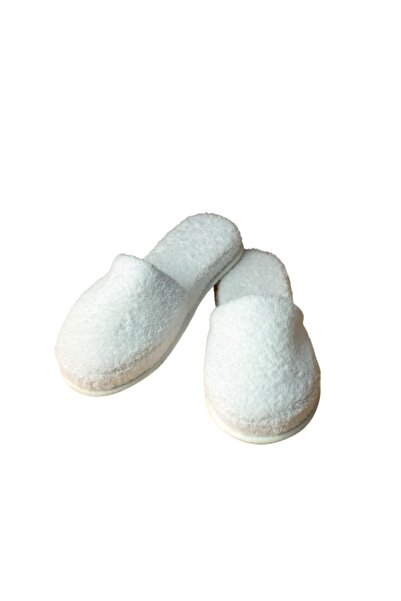 Pleksivent White Lousa Women's Slippers - Plain Design