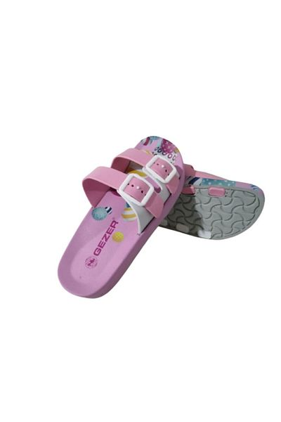 GEZER Women's Light Pink Double Buckle Non-Slip Sole Daily Walking Slippers