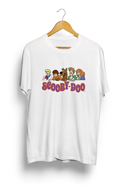 IvırZıvır Tricou oversize unisex alb cu imprimeu Scooby Doo