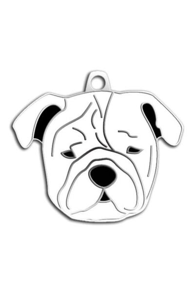 Dalis Pet Tag - Bulldog Dog Tag (White)