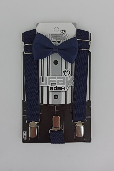 HALCON TEKSTİL Set de pantaloni cu bretele pentru băiat Little Man, albastru ...