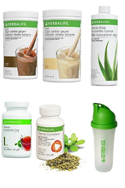 Herbalife Çikolata Ve Vanilya Shake - Aloe Suyu - 100 Gr Çay - Thermo Complet...