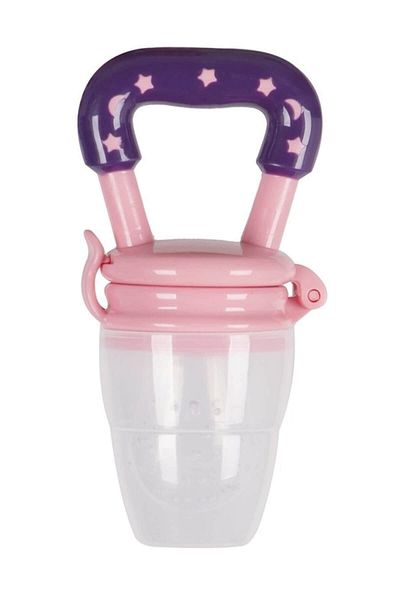Sevi Bebe Pink Silicone Fruit Pacifier and Teether