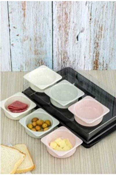 seramikk Cooker Altılı 8 Parça Kapaklı Kahvaltılık