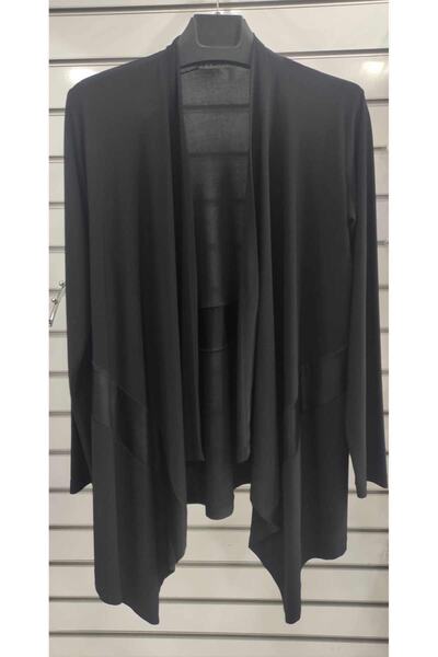 TREBIEN Kadın Siyah Dokuma Büyük Beden Ceket