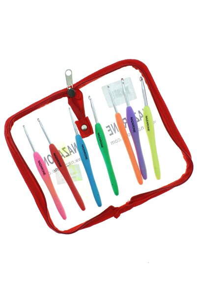 Nazarone Elastik Saplı Örgü Yün Tığ Seti 7'li