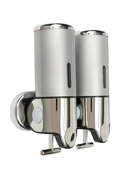 Arı Metal Sıvı Sabunluk Ve Losyon Verici Çiftli 500 Ml Krom  2212