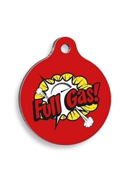 Pet Tag Art علامة مستديرة للقطط والكلاب - غاز كامل! صغير: 2.5 سم