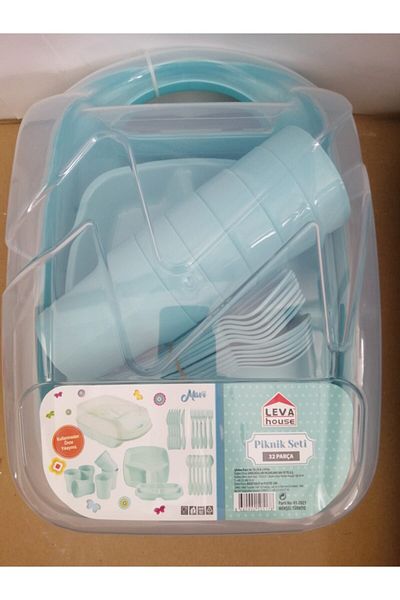 Leva House Blue Picnic Set 32 Pieces