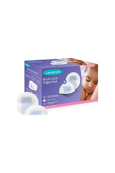 Lansinoh Transparent Blue Lock Breast Pad 60 Pieces