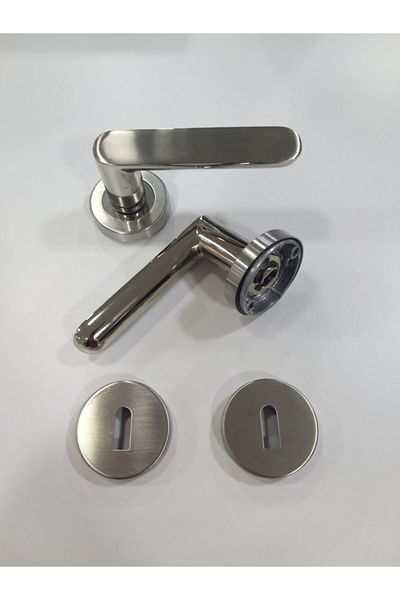 ARON Sofuoğlu Barbaros Round Stainless Rosette Nickel Satin (ODA) Door Handle Aluminum / Steel