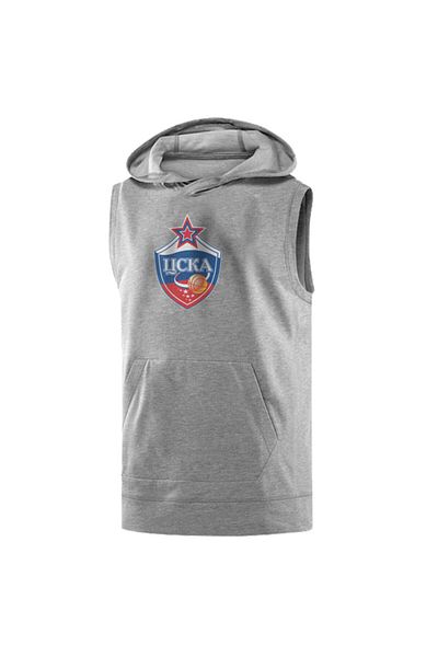 usateamfans Ανδρικό γκρι αμάνικο φούτερ Euroleague Cska