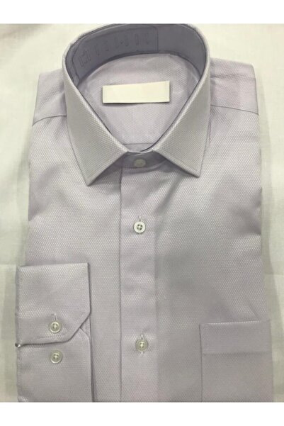 Emin Kumas Giyim Erkek Lila Cepli Uzun Kol Armüllü Gömlek