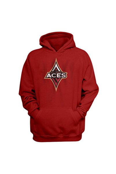 usateamfans Ανδρικό κόκκινο φούτερ με κουκούλα Las Vegas Aces