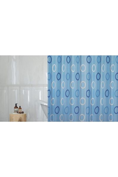 Tropik Perdeau de duș 5033 Blue Double Wing 2x110x200cm