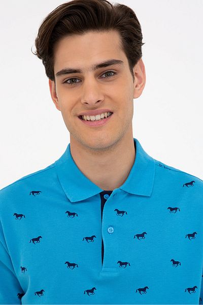 U.S. Polo Assn. Tricou albastru pentru bărbați