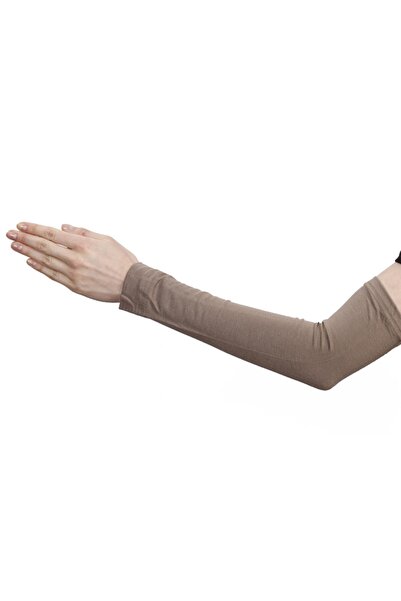 Ecardin Kadın Tesettür Düz Kolluk Vizon