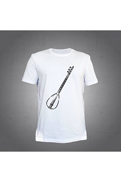 Herşey Nota Μπλουζάκι με κορδόνια Saz White Unisex