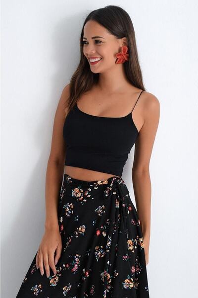 byhaziran butik بوستير بحبل أسود للنساء