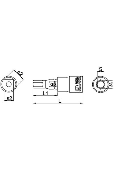 CETA FORM C08s-h Series 1/4” Allen End Sockets