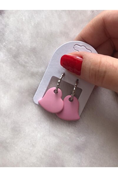 Leerybee ماتي اللون الوردي أقراط القلب مضاد الأرجية