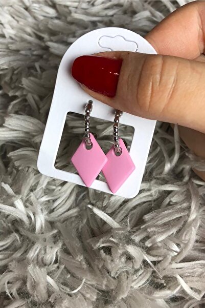 Leerybee Matte Pink Antiallergic Tile Earrings