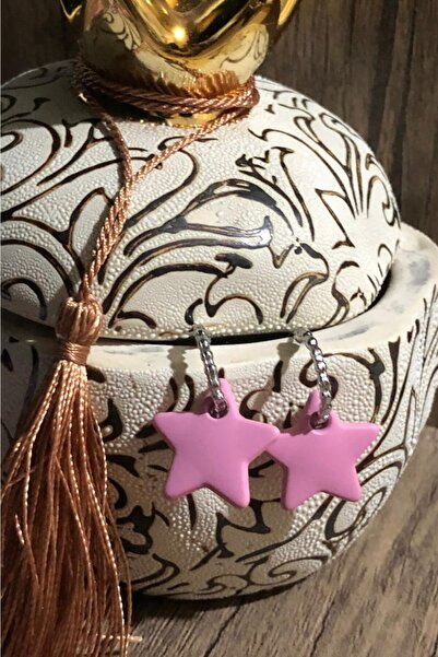 Leerybee ماتي اللون الوردي أقراط نجمة مضادة للحساسية