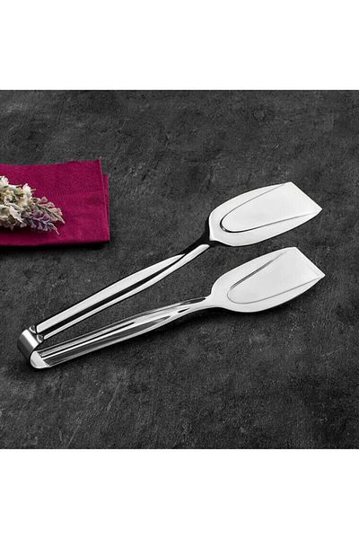 ÖzSa Home 304 Quality Cake Pastry Tongs 18/10 Stainless Steel Serving Tongs