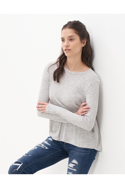 AMERICAN EAGLE Grey Woman / Girl T-Shirt U-4373-8537