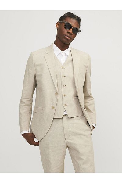 Jack & Jones Premium Blazer Slim Fit aus Leinen