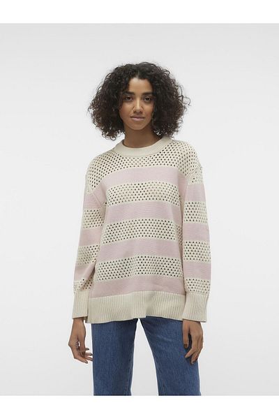 Vero Moda Strickpullover VMELOUISNEWSTRIPE Pullover
