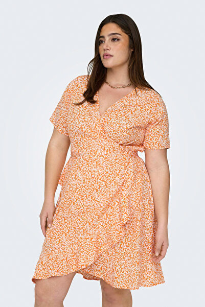 Only Carmakoma CARLIVIA S/S WRAP KNEE DRESS WVN NOOS