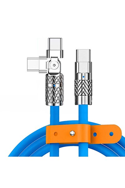 Mioji Mio UC100 USB-C To USB-C 100W 180° Dönebilen 480Mbps Ultra Hızlı Şarj ve Data Kablosu 1,8METRE