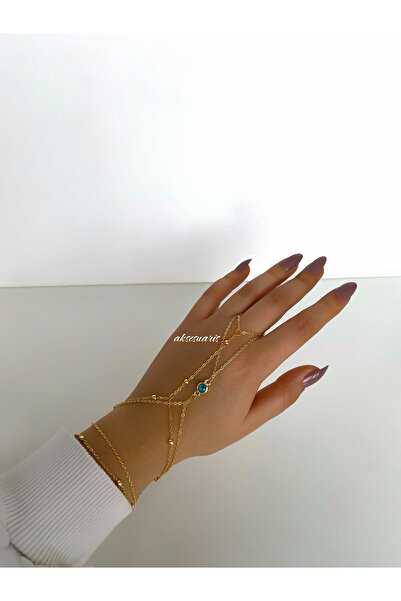 aksesuaris 2'li Gold Nazar Şahmeran El Aksesuarı