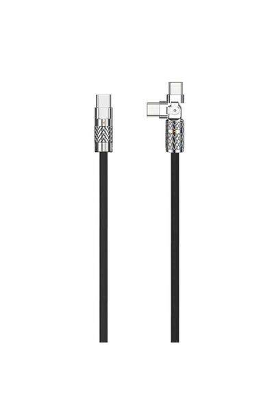 Mioji Mio UC100 USB-C To USB-C 100W 180° Dönebilen 480Mbps Ultra Hızlı Şarj ve Data Kablosu 1,8METRE