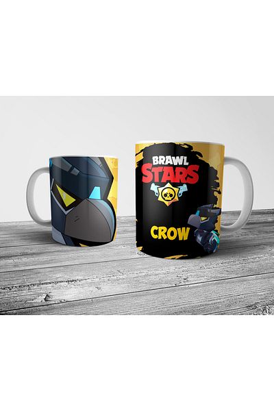 Pixxa Brawl Stars Mecha Crow Mug Cup Model 3