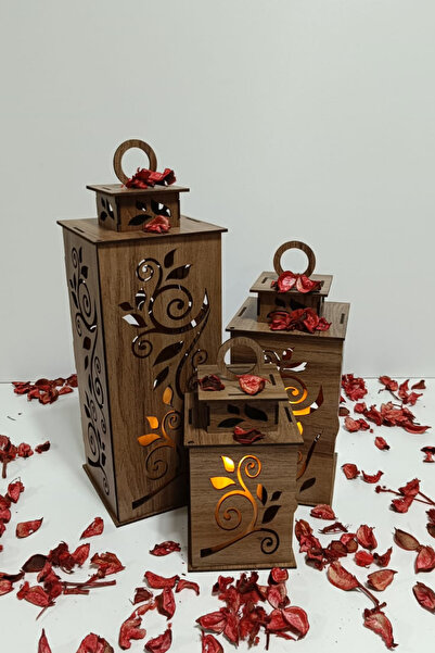 CANLI TAHTAM Ahşap Dekoratif Mumluk